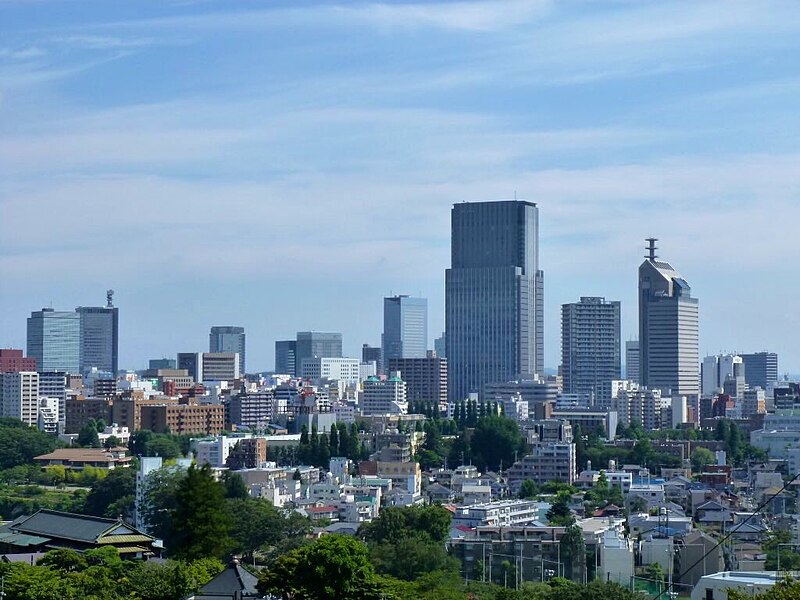 File:SendaiCity Skylines from Mukaiyama2018.jpg