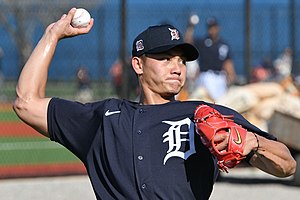 Shao-Ching Chiang in 2020 Detroit Tigers' first Spring Training.jpg