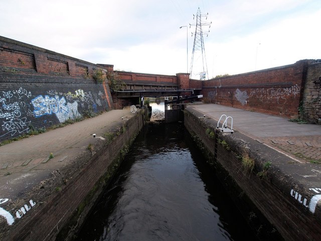 A section of the lock flight up to Sheffield