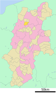 信州新町位置図