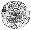 Siegel der Gemeinde Krüssau, 19. Jh.