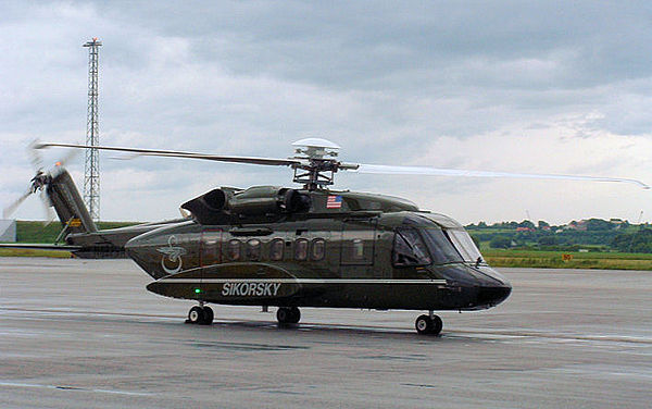 An S-92 at Sola Airport, Norway in July 2003