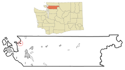 Location of Edison, Washington