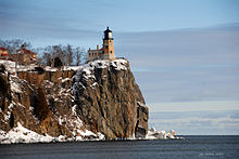 Phare de Split Rock - Lake County, Minnesota - 8 janvier 2009.jpg