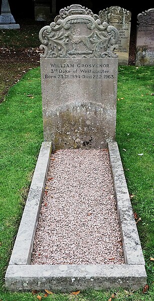 File:St Mary's Church Eccleston, Old Churchyard - grave of William Grosvenor, 3rd Duke of Westminster (1894–1963).JPG