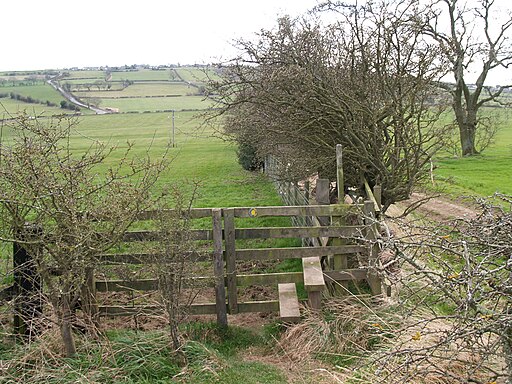 Stile on footpath from High Mickley to Hedley on the Hill - geograph.org.uk - 2873269