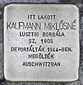 Stolperstein für Miklosne Kaufmann (Miskolc).jpg