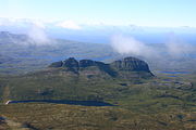 Luftbild des Suilven von Nordwesten