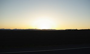 Sunset over Northern Oregon Coast Range shadow.JPG