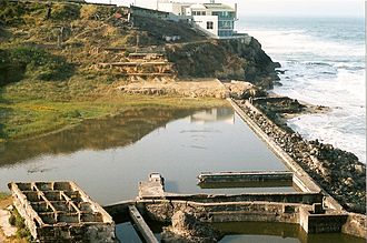 Sutro Baths ruins and fourth Cliff House (2008). SutroBathsandCliffHouse.jpg