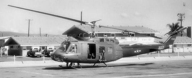 A VNAF UH-1 at Phù Cát c.1970