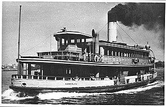 Kameruka steaming to Cremorne Point, 1950s