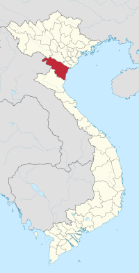 मानचित्र जिसमें थान्ह होऐ प्रान्त Thanh Hóa हाइलाइटेड है