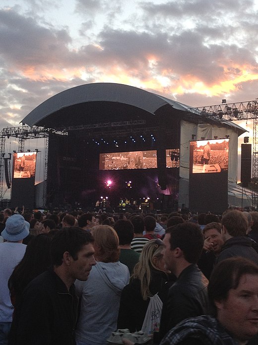 The Stone Roses tijdens een optreden in Ierland in 2012