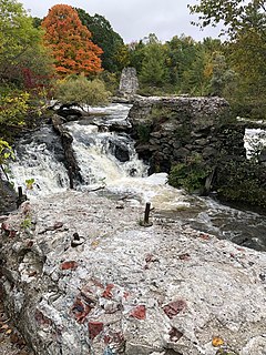 Third Falls Waterfall in Yarmouth, Maine