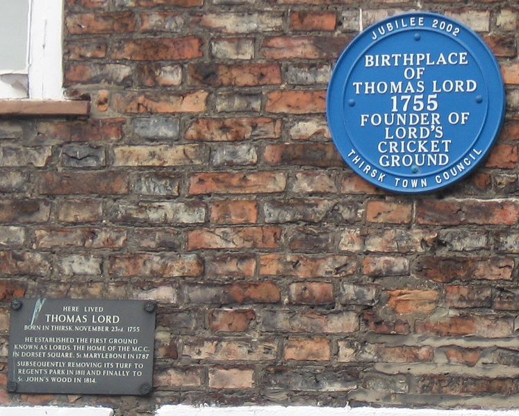 File:Thomas Lord blue plaques.jpg