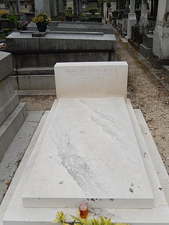 Tombe de Francis Lemarque au cimetière du Père Lachaise.