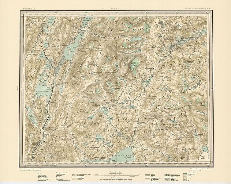 File:Topographic map of Norway, J19 Børgefjeld, 1940.jpg