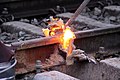 * Nomination Total reconstruction of Neunkirchen station Neunkirchen railwaystation. – Fresh with thermite welded rail. Removal of the welding form. --Steindy 00:34, 17 January 2015 (UTC) * Promotion  Support --Christian Ferrer 06:31, 17 January 2015 (UTC)