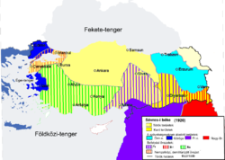 Törökország felosztása a Sèvres-i békeszerződés alapján