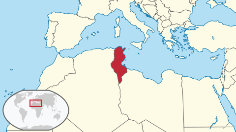 Położenie Tunezji