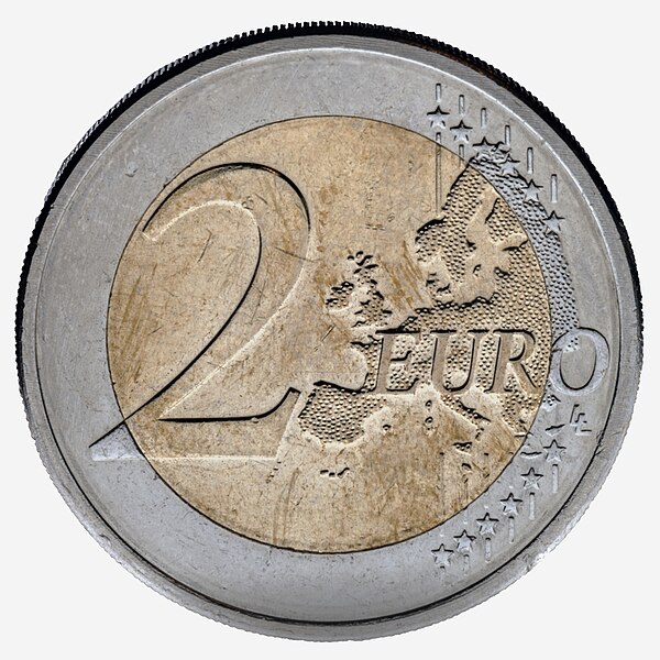 File:Twee euro-munt, herdenkingsmunt Erasmus, 2011, objectnr 90326(1).JPG