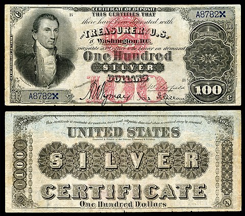 Series 1878 $100 James Monroe