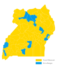 Résultats des élections en Ouganda 2016 Map.png