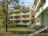 Umgebauter Plattenbau Uranusstraße Leipzig-Grünau