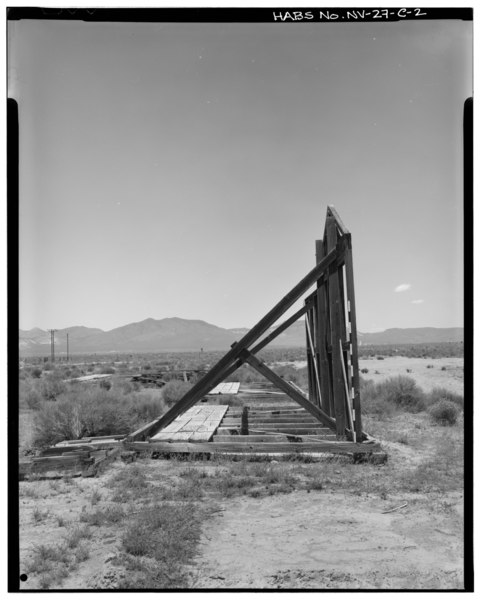 File:View of Japanese village, type C elevation, facing north - Nevada Test Site, Japanese Village, Type C Elevation, Area 4, Yucca Flat, 4-04 Road near Rainier Mesa Road, Mercury, HABS NEV,12-MERC,V,2C-2.tif