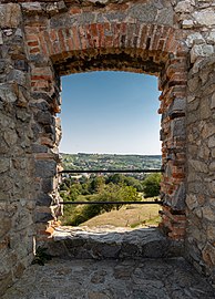 View out of the East walls of the Devín Castle (Bratislava, Slovakia)