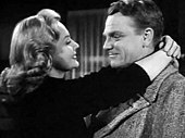 With Virginia Mayo in White Heat (1949) Virginia Mayo and James Cagney in White Heat trailer.jpg