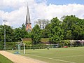 Football ground and Auenkirche