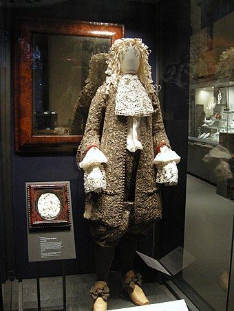 King James II's wedding suit; Victoria & Albert Museum