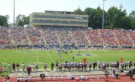 The stadium in 2005, prior to the renovation of the west side press box