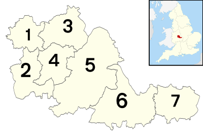 West Midlands nummerierte Bezirke.svg