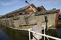 WW2 concrete barge at the National Waterways Museum, Ellesmere Port, Cheshire, UK