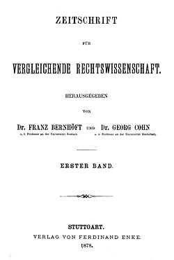 Zeitschrift für Vergleichende Rechtswissenschaft (1878) - Titel.jpg