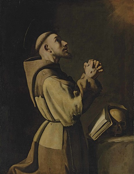 File:Zurbarán and Studio - Saint Francis of Assisi in Prayer, Delenda A-7.jpg