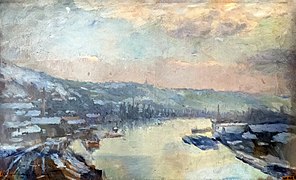 La Seine à Rouen en hivers (The Seine at Rouen in winter) by Albert Lebourg - Musée des Beaux-Arts d'Agen