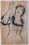 ‎‎Chanteuse de café-concert en buste - Edgar Degas - Musée d'Orsay (Bust of café-concert singer)