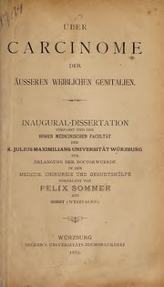 Vorschaubild für Datei:Über Carcinome der äusseren weiblichen Genitalien ... (IA b30580547).pdf