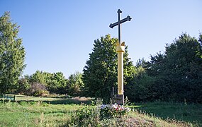 Memorial sign to victims of Holodomor in Besidka