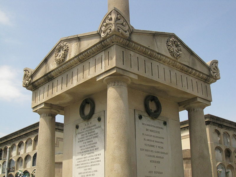 File:016 Cementiri del Poblenou, A les víctimes de la febre groga de 1821.jpg