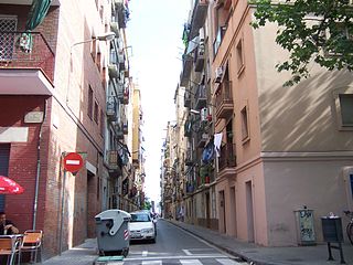 Carrer del barri de La Barceloneta