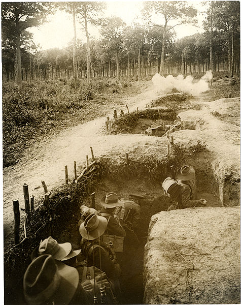 File:1-1 Gurkha bombing party practising bombing in a trench with live bombs (Photo 24-148).jpg