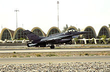 F-16C block 52 #93-0549 assigned to the 157th EFS at Kandahar Airfield returns after flying a mission on 1 June 2012 in support of OEF