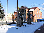 Polski: Giżyce, kościół par. pw. św. św. Piotra i Pawła, XV - otoczenie English: Surrounding of the Saints Peter and Paul church in Giżyce This is a photo of a monument in Poland identified by the ID: PL-624423.