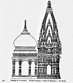 1910 sketch of Kashi Vishwanath Temple, Vishveshvara, Varanasi, Uttar Pradesh.jpg