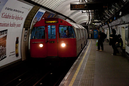The Victoria line of the London Underground in London was the first metro line to be equipped with automatic train operation.